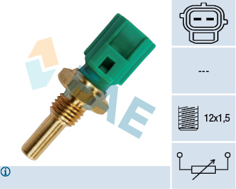 Senzor temperatura lichid racire potrivit VOLVO C30, C70 I, C70 II, S40 I, S40 II, S60 I, S80 I, S80 II, V40, V50, V70 II, V70 III, XC60 I, XC70 I, XC70 II 1.2-6.0 dupa 1985 (numar pini: 2, verde) [1]