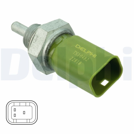Electrica - Senzor temperatura lichid racire potrivit RENAULT CLIO III, CLIO III/HATCHBACK, CLIO IV, MODUS, TWINGO II, WIND 1.2/1.2ALK/1.2LPG dupa 2004 (numar pini: 3, galben)