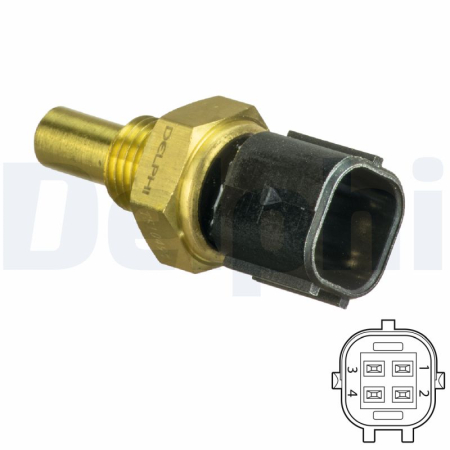 Electrica - Senzor temperatura lichid racire potrivit MERCEDES 124 (C124), 124 T-MODEL (S124), 124 (W124), C T-MODEL (S202), C (W202), CLK (A208), CLK (C208) 1.8-6.0 1986-2006 (numar pini: 4, negru)
