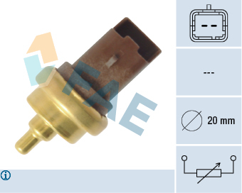 Electrica - Senzor temperatura ulei (numar pini: 2, maro) CITROEN BERLINGO, BERLINGO MULTISPACE, C2, C3 I, C3 II, C3 PICASSO, C3 PLURIEL, C4, C4 GRAND PICASSO I, C4 GRAND PICASSO II 1.4-1.6LPG dupa 2000