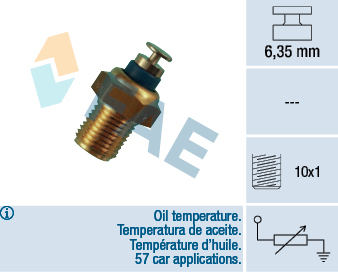 Senzor temperatura ulei potrivit AUDI 100 C3, 100 C4, 80 B3, 80 B4, A4 B5, A6 C4, A6 C5 1.4-2.8 dupa 1983 [1]