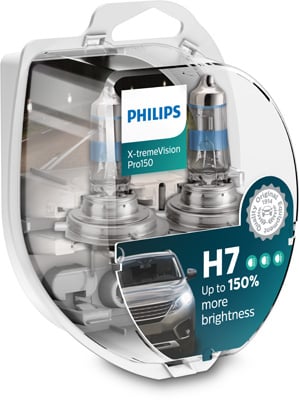 Electrice - Set 2 Becuri auto far halogen Philips H7 RacingVision +150% 12V 55W
