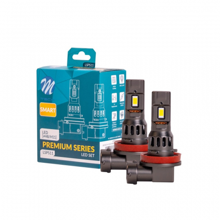 Caroserie - Set 2 x Bec LED, M-Tech, HB3, Racire activa, 6000 K, 70 W