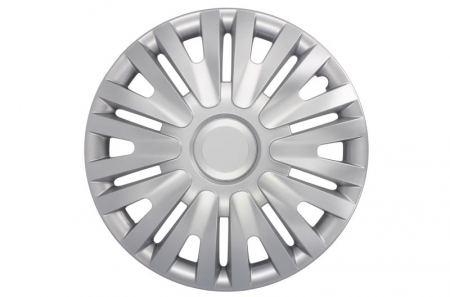 Set 4 bucati capac roata model Alpha, 16inch, culoare argintiu