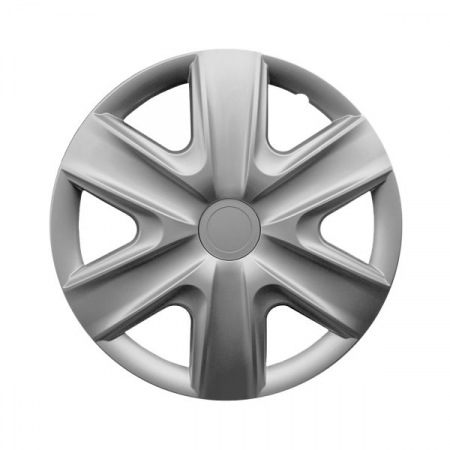 Anvelope si Jante - Set 4 bucati capac roata model Hexan, 16inch, culoare argintiu