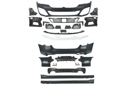 Bara - Set bara fata si spate model pachet M, complet, cu locas proiectoare, grunduita potrivit BMW Seria 5 G30, G31, G38, F90 dupa 2020