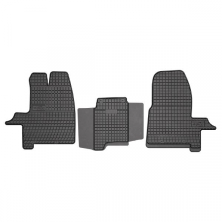 Set covorase cauciuc 3 piese BASIC, fata,  negru, potrivit FORD TRANSIT CUSTOM V362 04.12-, Van [0]