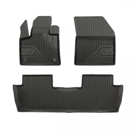 Set covorase cauciuc 3 piese No. 77, fata/spate negru, potrivit PEUGEOT 5008 II 12.16- [0]