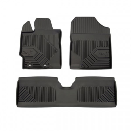 Set covorase cauciuc 3 piese No. 77, fata/spate negru, potrivit TOYOTA YARIS 12.10- [0]