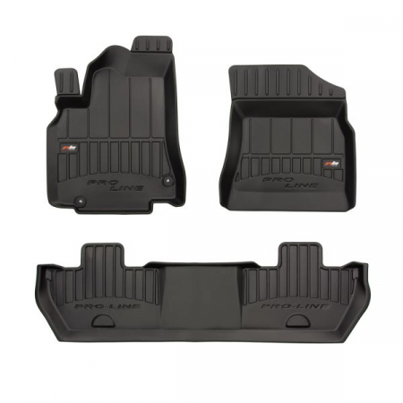 Set covorase cauciuc 3 piese proLine 3D, fata/spate negru, potrivit CITROEN BERLINGO, BERLINGO MULTISPACE, BERLINGO/MINIVAN; PEUGEOT PARTNER, PARTNER TEPEE 07.96-, Minivan [0]