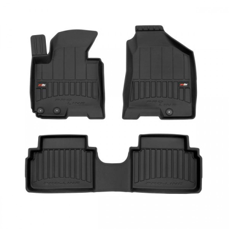 Covorase auto - Set covorase cauciuc 3 piese proLine 3D, fata/spate negru, potrivit HYUNDAI IX35 01.10-, Crossover