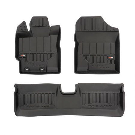 Covorase auto - Set covorase cauciuc 3 piese proLine 3D, fata/spate negru, potrivit TOYOTA YARIS 12.10-, Hatchback