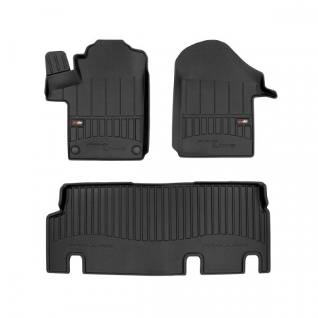 Covorase auto - Set covorase cauciuc 3 piese proLine 3D, negru, potrivit MERCEDES EVITO (W447), VITO MIXTO cabina dubla, VITO (W447) 10.14-, Van