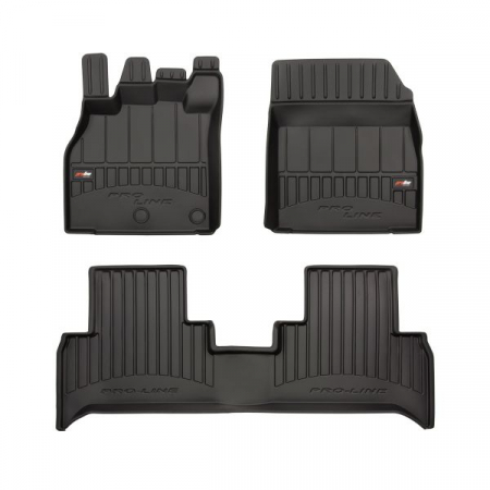 Covorase auto - Set covorase cauciuc 3 piese proLine 3D, negru, potrivit RENAULT GRAND SCENIC III, SCENIC III 12.08-, Minivan