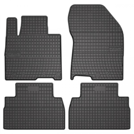 Covorase auto - Set covorase cauciuc 4 piese BASIC, fata/spate negru, potrivit HYUNDAI SANTA FE IV, SANTA FE IV/SUV 07.18-