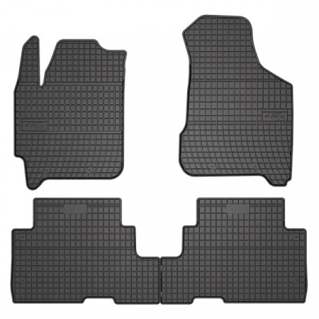 Covorase auto - Set covorase cauciuc 4 piese BASIC, fata/spate negru, potrivit KIA CARENS II 07.02-