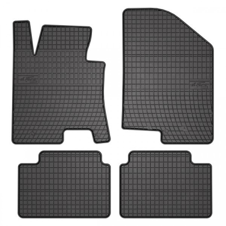 Covorase auto - Set covorase cauciuc 4 piese BASIC, fata/spate negru, potrivit KIA CEE'D 05.12-07.18, Liftback