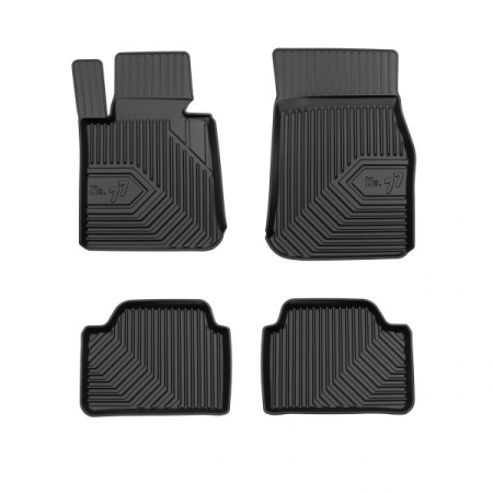 Covorase auto - Set covorase cauciuc 4 piese No. 77, fata/spate negru, potrivit BMW 1 (F20), 1 (F21) 07.11-, Hatchback