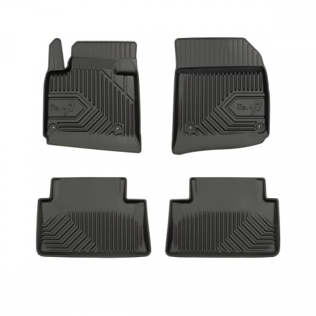 Covorase auto - Set covorase cauciuc 4 piese No. 77, fata/spate negru, potrivit CITROEN C5 II, C5 III 09.04-