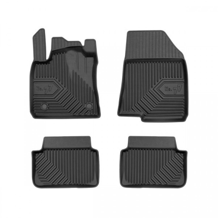 Set covorase cauciuc 4 piese No. 77, fata/spate negru, potrivit DACIA LOGAN III 05.21- [0]