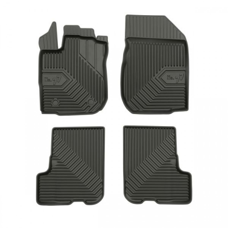Covorase auto - Set covorase cauciuc 4 piese No. 77, fata/spate negru, potrivit DACIA SANDERO II; RENAULT SANDERO/STEPWAY II 10.12-, Hatchback
