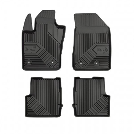 Set covorase cauciuc 4 piese No. 77, fata/spate negru, potrivit FIAT 500X; JEEP RENEGADE 07.14- [0]
