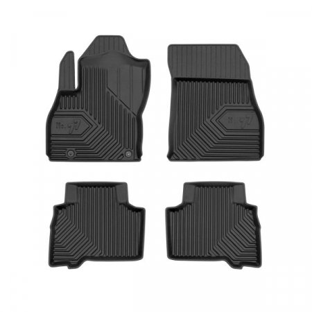 Set covorase cauciuc 4 piese No. 77, fata/spate negru, potrivit FIAT QUBO 02.08- [0]