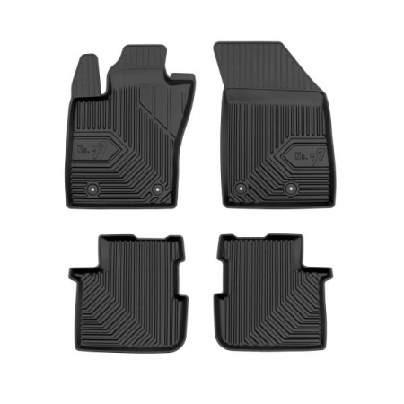 Covorase auto - Set covorase cauciuc 4 piese No. 77, fata/spate negru, potrivit FIAT TIPO 10.15-