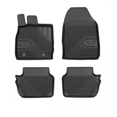 Set covorase cauciuc 4 piese No. 77, fata/spate negru, potrivit FORD FIESTA V, FIESTA VI 10.03- [0]