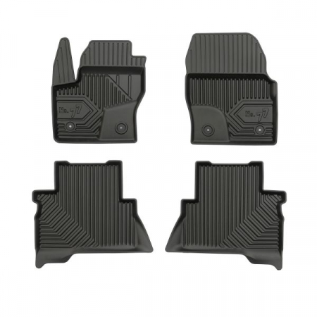 Covorase auto - Set covorase cauciuc 4 piese No. 77, fata/spate negru, potrivit FORD KUGA II 03.13-