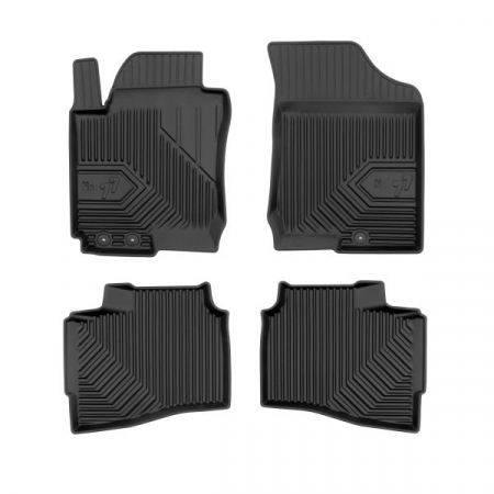 Covorase auto - Set covorase cauciuc 4 piese No. 77, fata/spate negru, potrivit HYUNDAI I30 10.07-06.12