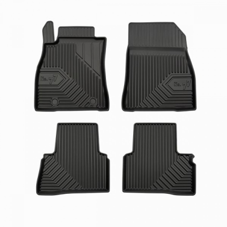 Covorase auto - Set covorase cauciuc 4 piese No. 77, fata/spate negru, potrivit NISSAN JUKE 06.10-