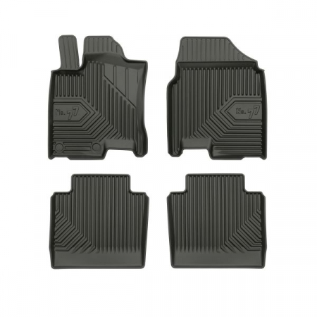 Covorase auto - Set covorase cauciuc 4 piese No. 77, fata/spate negru, potrivit NISSAN QASHQAI I 11.06-04.14