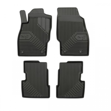 Covorase auto - Set covorase cauciuc 4 piese No. 77, fata/spate negru, potrivit OPEL CORSA D, CORSA E 07.06-