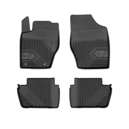 Covorase auto - Set covorase cauciuc 4 piese No. 77, fata/spate negru, potrivit PEUGEOT 307 03.02-12.09