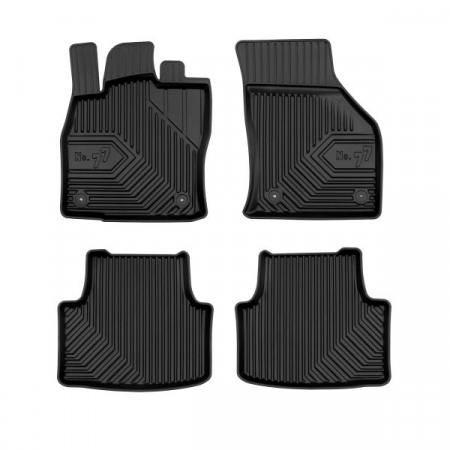 Set covorase cauciuc 4 piese No. 77, fata/spate negru, potrivit SKODA OCTAVIA III 11.12-10.20, Liftback / break [0]