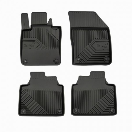 Set covorase cauciuc 4 piese No. 77, fata/spate negru, potrivit VOLVO S90 II, V90 II 03.16- [0]