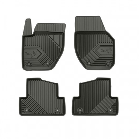 Set covorase cauciuc 4 piese No. 77, fata/spate negru, potrivit VOLVO V40 03.12-08.19 [0]