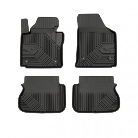 Covorase auto - Set covorase cauciuc 4 piese No. 77, fata/spate negru, potrivit VW CADDY III, CADDY III/MINIVAN, TIGUAN 03.04-