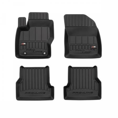 Covorase auto - Set covorase cauciuc 4 piese proLine 3D, fata/spate negru, potrivit FORD FOCUS II 07.04-09.12, Cabriolet / Hatchback / berlina / break