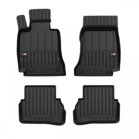 Covorase auto - Set covorase cauciuc 4 piese proLine 3D, fata/spate negru, potrivit MERCEDES C (W205) 12.13-