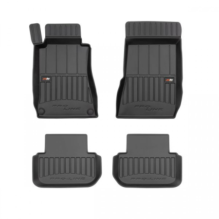 Covorase auto - Set covorase cauciuc 4 piese proLine 3D, fata/spate negru, potrivit MERCEDES CLK (C209) 06.02-05.09, Cabriolet / Coupe