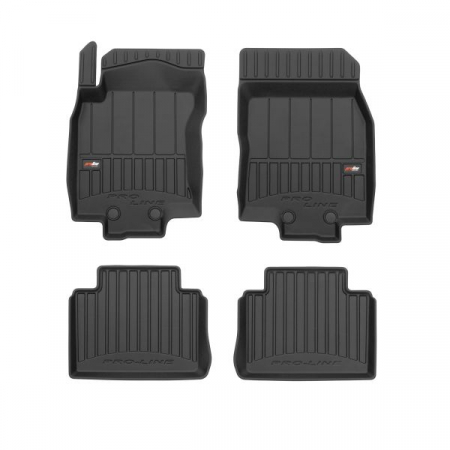 Covorase auto - Set covorase cauciuc 4 piese proLine 3D, fata/spate negru, potrivit NISSAN X-TRAIL III 04.14-, SUV