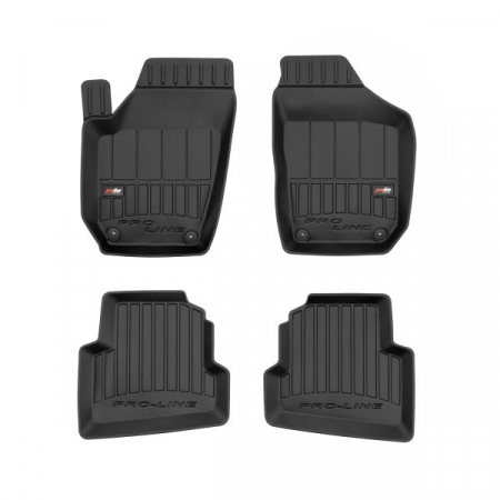 Accesorii auto - Set covorase cauciuc 4 piese proLine 3D, fata/spate negru, potrivit SKODA FABIA II; VW POLO IV 09.02-12.14, Hatchback / break