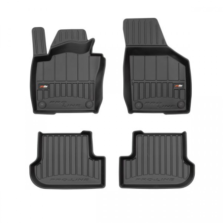 Covorase auto - Set covorase cauciuc 4 piese proLine 3D, fata/spate negru, potrivit VW BEETLE 04.11-07.19