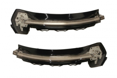 Semnalizator - Set de lampi indicatoare Dreapta/Stanga (galben, LED, dinamic; set; Versiunea NEGRU) potrivit AUDI A3 1.0-2.5 06.08- 08.12-05.20