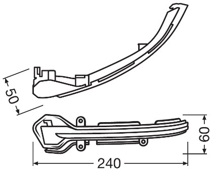 Set de lampi indicatoare Dreapta/Stanga (galben, LED, dinamic; set; Versiunea NEGRU) potrivit SEAT ARONA, IBIZA IV, IBIZA IV SC, IBIZA IV ST, IBIZA V, LEON, LEON SC 1.0-2.0D 03.08- 08.12- [3]