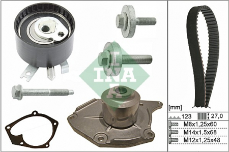 Distributie - Set distributie cu pompa apa DACIA DUSTER, LOGAN, LOGAN EXPRESS, LOGAN II, LOGAN MCV, LOGAN MCV II, SANDERO, SANDERO II; NISSAN ALMERA II, KUBISTAR, MICRA III, NOTE, NV200 1.5D dupa 2001