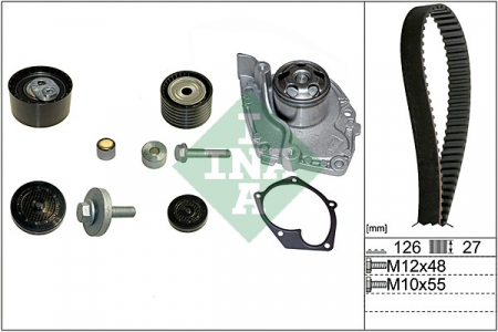 Distributie - Set distributie cu pompa apa OPEL VIVARO A; RENAULT AVANTIME, CLIO III, ESPACE IV, GRAND SCENIC II, LAGUNA, LAGUNA II, LAGUNA III, MEGANE CC, MEGANE II, MEGANE III 1.8/2.0 dupa 2001