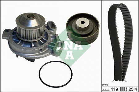 Distributie - Set distributie cu pompa apa VOLVO 240, 740, 760, 780, 940; AUDI 100; VW LT 28-35 I, LT 40-55 I 2.0D/2.4D intre 1978-1996